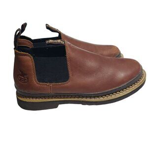 Georgia Boot Romeo Brown Slip On Leather Boots Mens 14 W Work Shoes